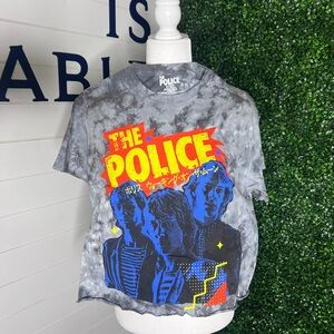 Police Tie-Dye Grey Graphic Tee